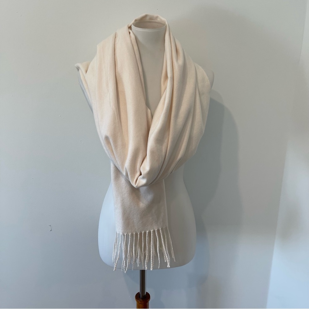 Oversized soft ivory scarf. New, never worn.
